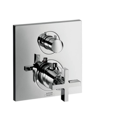 AXOR 39725000 Citterio Thermostat Unterputz mit Ab- und Umstellventil und Kreuzgriff