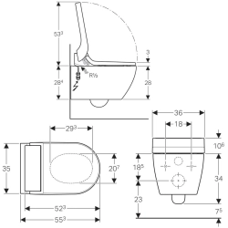 Geberit 146.290.FW.1 AquaClean Tuma Comfort WC-Komplettanlage