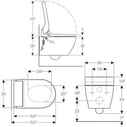 Geberit -146.290.FW.1 AquaClean Tuma Comfort WC-Komplettanlage