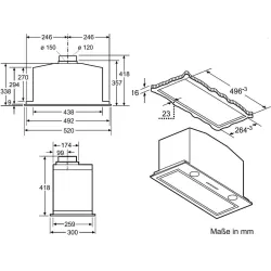Bosch DHL575C Serie | 6 Lüfterbaustein 52 cm Edelstahl hottes