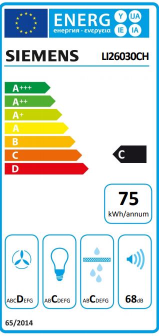 Siemens LI26030CH Energieeffizienzklasse Siemens LI26030CH Energieeffizienzklasse