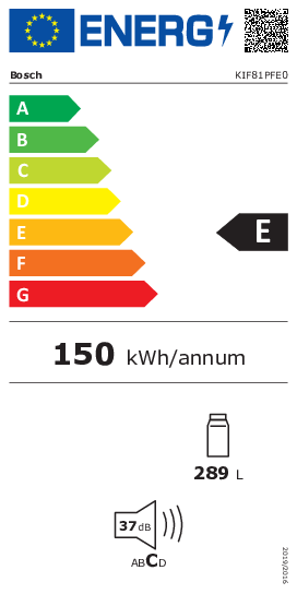 Bosch KIF81PFE0 Energieeffizienzklasse Bosch KIF81PFE0 Energieeffizienzklasse