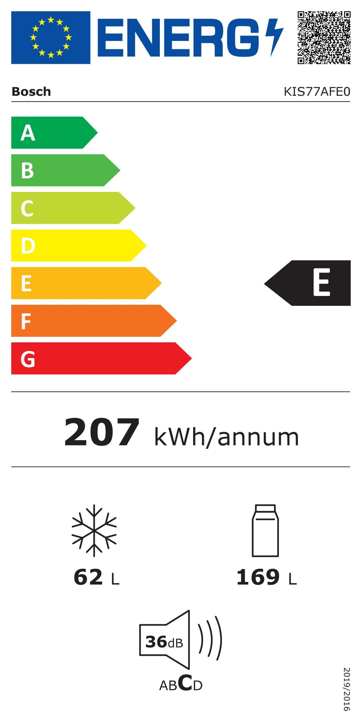  Bosch KIS77AFE0 Energieeffizienzklasse