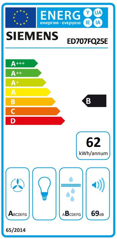  Siemens StudioLine ED707FQ25E Energieeffizienzklasse