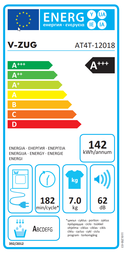 V-ZUG Wäschetrockner AdoraTrocknen V4000 1201800001 Energieeffizienzklasse V-ZUG Wäschetrockner AdoraTrocknen V4000 1201800001 Energieeffizienzklasse