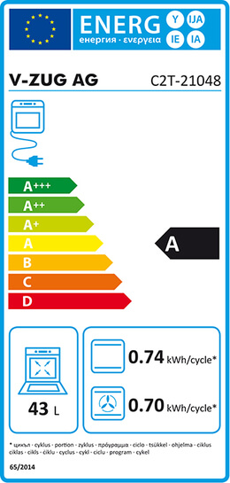 V-ZUG Backofen Combair V2000 45 2104800003 Energieeffizienzklasse V-ZUG Backofen Combair V2000 45 2104800003 Energieeffizienzklasse