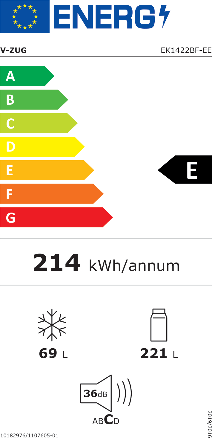 V-ZUG Kühl-/Gefriergerät Prestige eco 5110500001 Energieeffizienzklasse V-ZUG Kühl-/Gefriergerät Prestige eco 5110500001 Energieeffizienzklasse