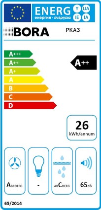  Bora Professional 3.0 Hotte de table de cuisson PKA3 Plaque de cuisson avec hotte integrée Energieeffizienzklasse