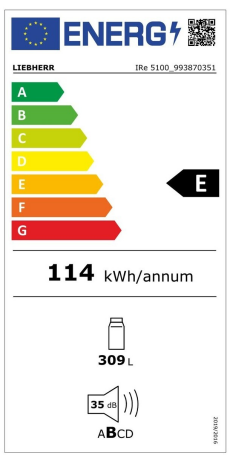 LIEBHERR IRe 5100 Réfrigérateur encastrable 60 cm (UE Norme) Energieeffizienzklasse LIEBHERR IRe 5100 Réfrigérateur encastrable 60 cm (UE Norme) Energieeffizienzklasse