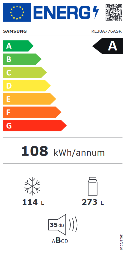 Samsung RL38A776ASR/EG Energieeffizienzklasse Samsung RL38A776ASR/EG Energieeffizienzklasse