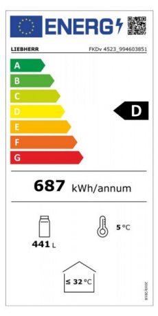 LIEBHERR FKDv 4523 Variante 875 Energieeffizienzklasse LIEBHERR FKDv 4523 Variante 875 Energieeffizienzklasse