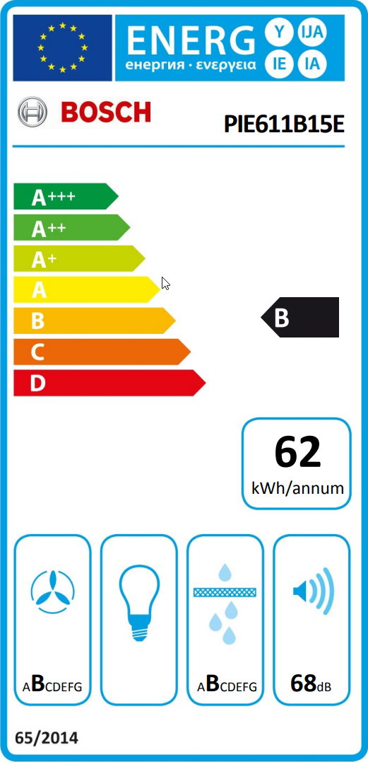 Bosch PIE611B15E Energieeffizienzklasse Bosch PIE611B15E Energieeffizienzklasse