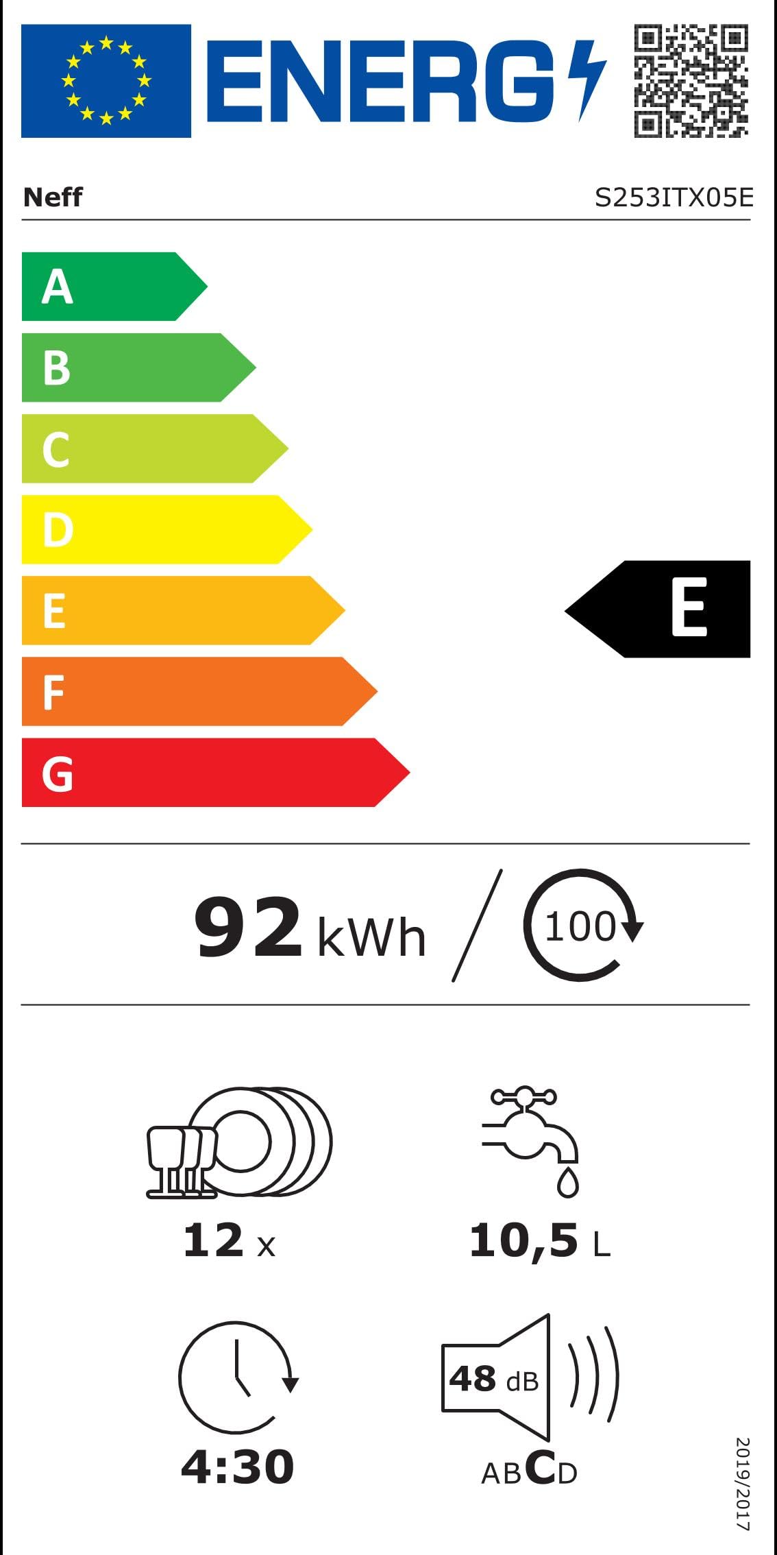 Bosch SHV2ITX22E Energieeffizienzklasse Bosch SHV2ITX22E Energieeffizienzklasse