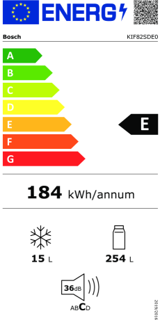  Bosch KIF82SDE0 Energieeffizienzklasse