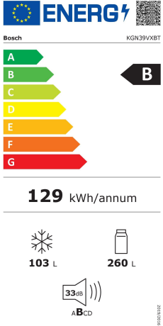 Bosch KGN39VXBT Energieeffizienzklasse Bosch KGN39VXBT Energieeffizienzklasse