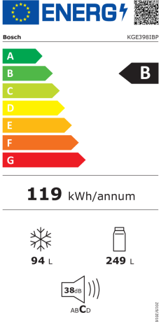 Bosch KGE398IBP Energieeffizienzklasse Bosch KGE398IBP Energieeffizienzklasse