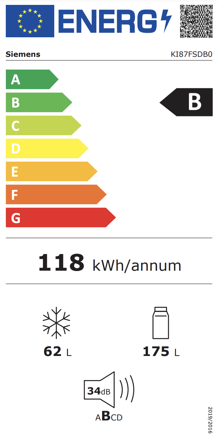  Siemens StudioLine KI87FSDB0 IQ700 Energieeffizienzklasse
