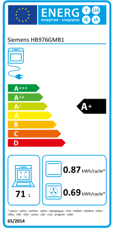 Siemens StudioLine HB976GMB1C IQ700 Energieeffizienzklasse Siemens StudioLine HB976GMB1C IQ700 Energieeffizienzklasse