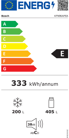 Bosch KFN96APEA Energieeffizienzklasse Bosch KFN96APEA Energieeffizienzklasse