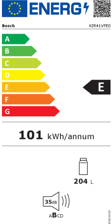 Bosch KIR41VFE0 Energieeffizienzklasse Bosch KIR41VFE0 Energieeffizienzklasse