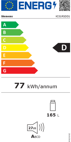  Siemens StudioLine KI31RSDD1 IQ500 Energieeffizienzklasse