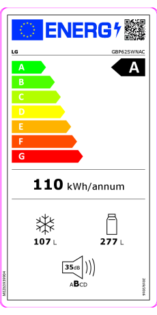 LG Electronics GBP62SWNAC Energieeffizienzklasse LG Electronics GBP62SWNAC Energieeffizienzklasse