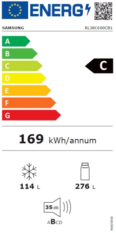Samsung RL38C600CB1/EG Energieeffizienzklasse Samsung RL38C600CB1/EG Energieeffizienzklasse