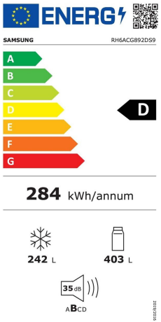  Samsung RH6ACG892DS9EG Energieeffizienzklasse