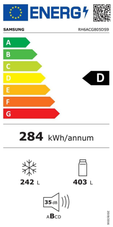  Samsung RH6ACG805DS9EG Energieeffizienzklasse