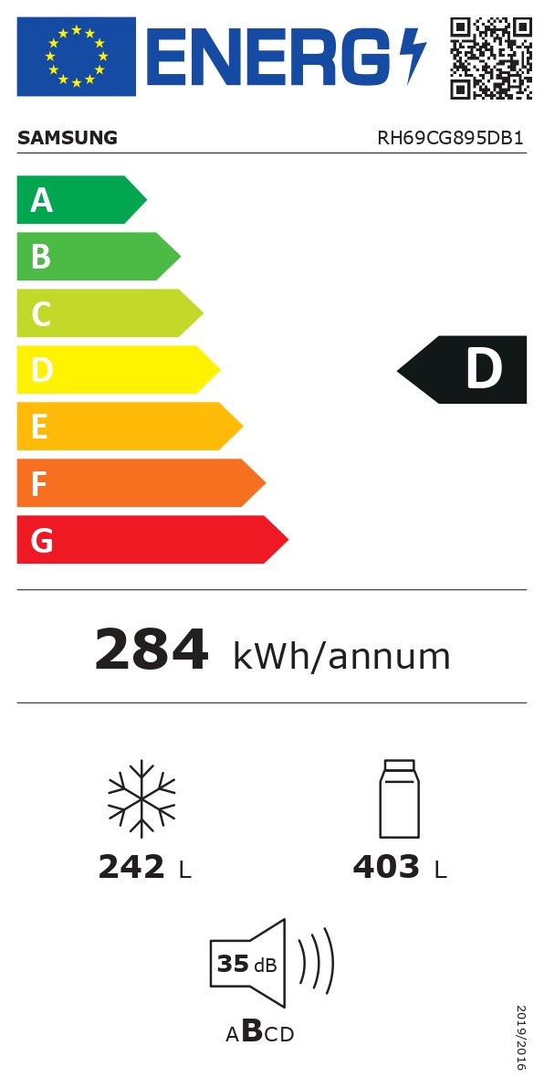 Samsung RH69CG895DB1/WS Energieeffizienzklasse Samsung RH69CG895DB1/WS Energieeffizienzklasse