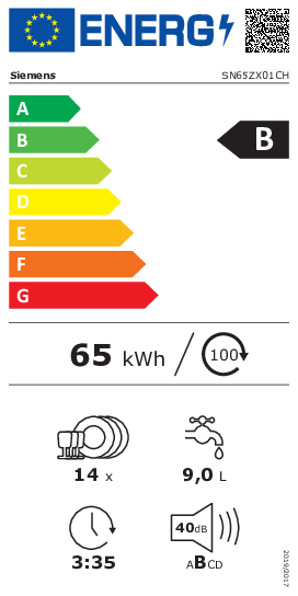 Siemens SN65ZX01CH Energieeffizienzklasse Siemens SN65ZX01CH Energieeffizienzklasse