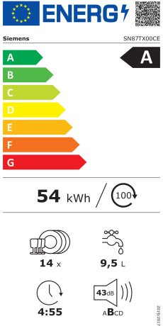  Siemens SN87TX00CE Energieeffizienzklasse