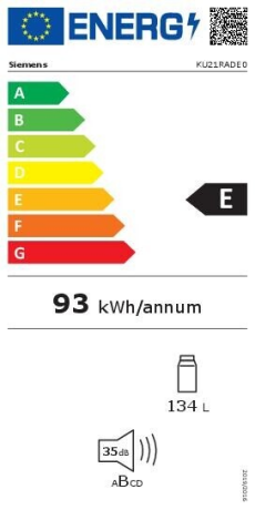 Siemens KU21RADE0 Energieeffizienzklasse Siemens KU21RADE0 Energieeffizienzklasse