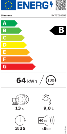 Siemens StudioLine SX75Z802BE IQ500 Energieeffizienzklasse Siemens StudioLine SX75Z802BE IQ500 Energieeffizienzklasse