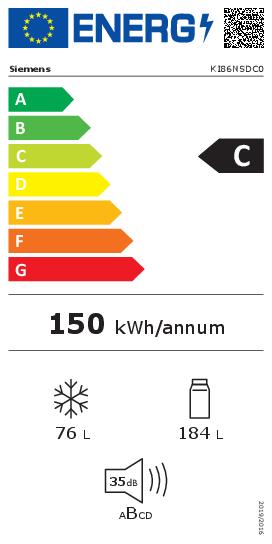  Siemens StudioLine KI86NSDC0 IQ500 Energieeffizienzklasse