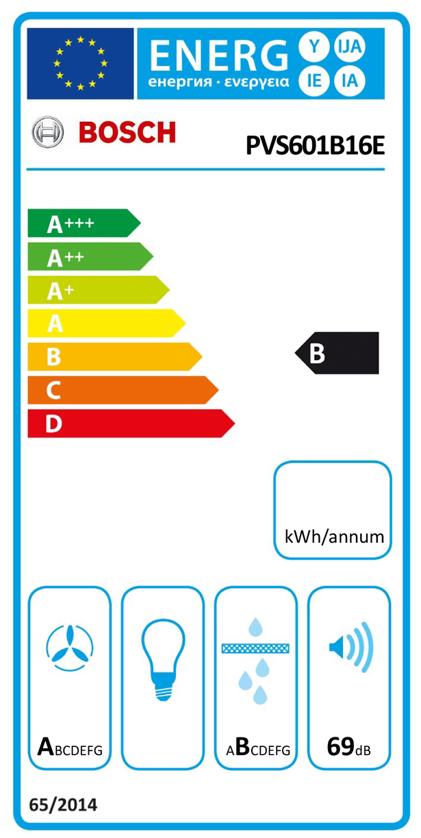 Bosch PVS601B16E Energieeffizienzklasse Bosch PVS601B16E Energieeffizienzklasse