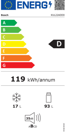  Bosch KUL22ADD0H Energieeffizienzklasse