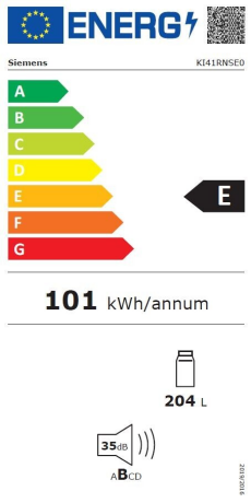 Siemens KI41RNSE0 Energieeffizienzklasse Siemens KI41RNSE0 Energieeffizienzklasse
