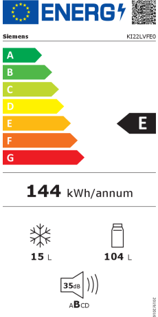  Siemens KI22LVFE0 Energieeffizienzklasse