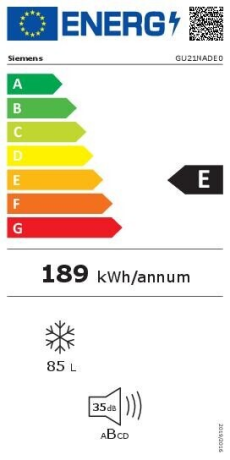 Siemens GU21NADE0 Energieeffizienzklasse Siemens GU21NADE0 Energieeffizienzklasse