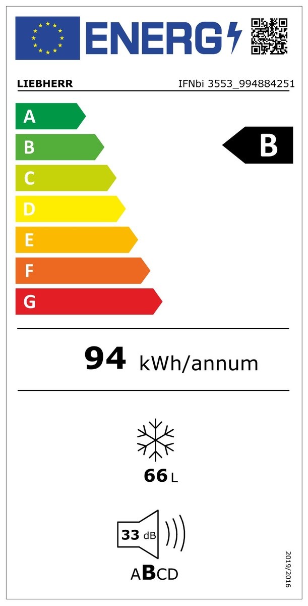 LIEBHERR IFNbi 3553 Congélateurs encastrables 60 cm (UE Norme) Energieeffizienzklasse LIEBHERR IFNbi 3553 Congélateurs encastrables 60 cm (UE Norme) Energieeffizienzklasse
