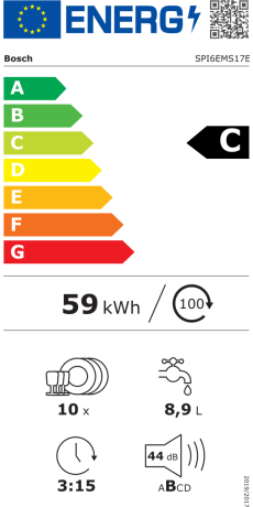 Bosch SPI6EMS17E Energieeffizienzklasse Bosch SPI6EMS17E Energieeffizienzklasse