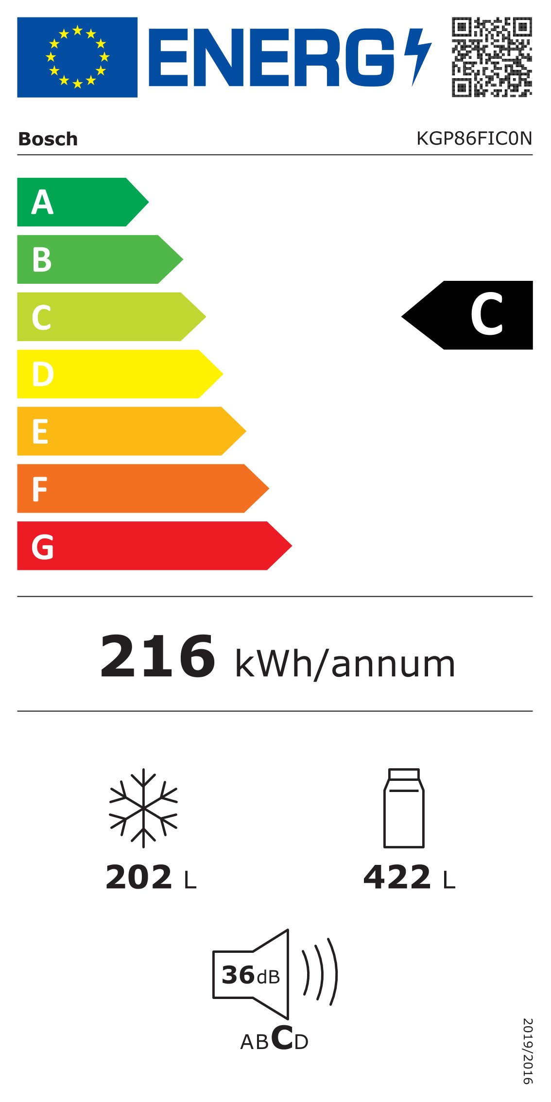  Bosch KGP86FIC0N Energieeffizienzklasse