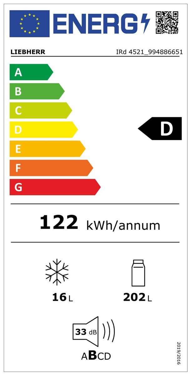 LIEBHERR IRd 4521 Einbaukühlschrank 60 cm (EU-Norm) Energieeffizienzklasse LIEBHERR IRd 4521 Einbaukühlschrank 60 cm (EU-Norm) Energieeffizienzklasse
