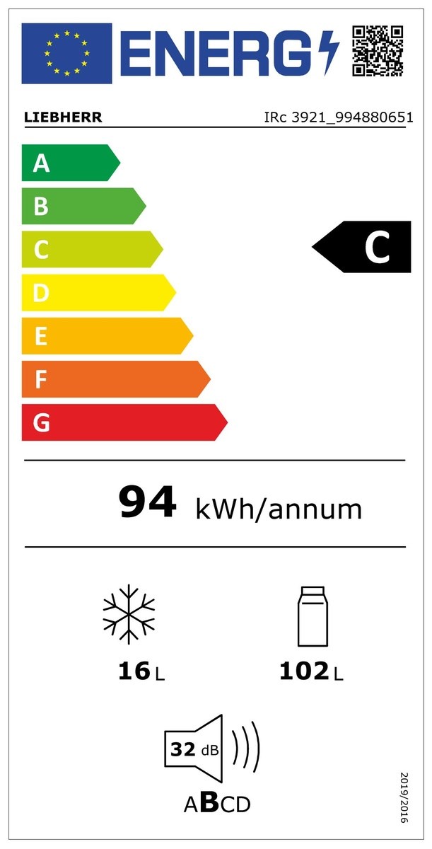 LIEBHERR IRc 3921 Energieeffizienzklasse LIEBHERR IRc 3921 Energieeffizienzklasse