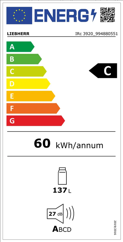 LIEBHERR IRc 3920 Einbaukühlschrank 60 cm (EU-Norm) Energieeffizienzklasse LIEBHERR IRc 3920 Einbaukühlschrank 60 cm (EU-Norm) Energieeffizienzklasse