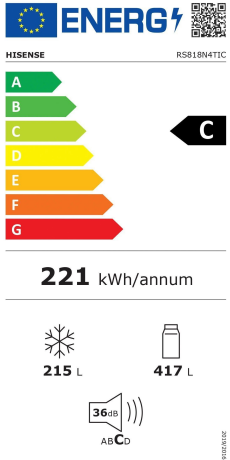 Hisense RS818N4TIC Energieeffizienzklasse Hisense RS818N4TIC Energieeffizienzklasse