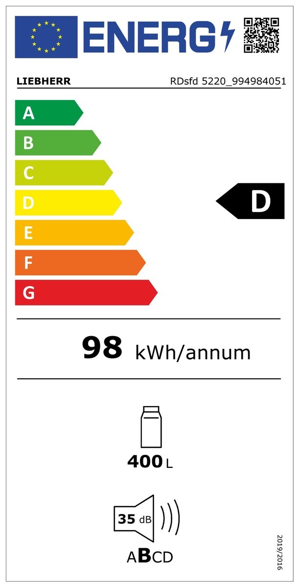 LIEBHERR RDsfd 5220 Kühl-Gefrierkombinationen Energieeffizienzklasse LIEBHERR RDsfd 5220 Kühl-Gefrierkombinationen Energieeffizienzklasse