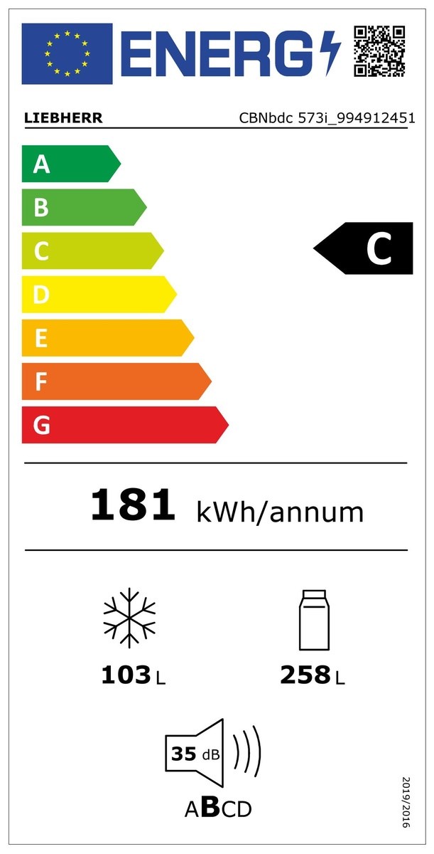  LIEBHERR CBNbdc 573i Kühl-Gefrierkombinationen Energieeffizienzklasse