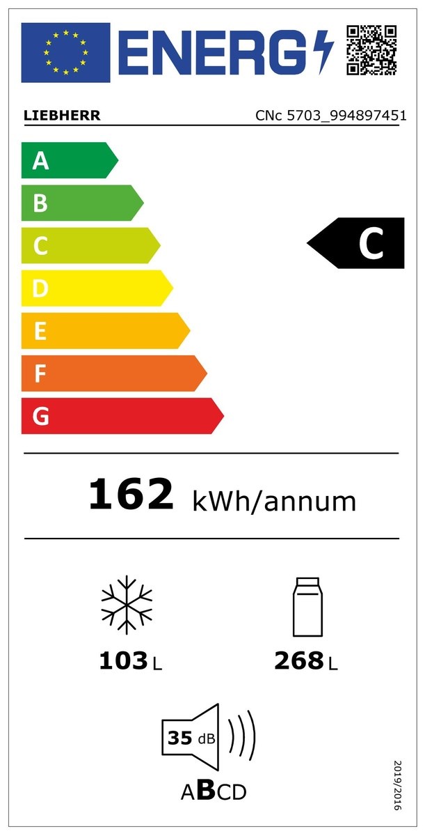  LIEBHERR CNc 5703 Réfrigérateurs-congélateurs Energieeffizienzklasse